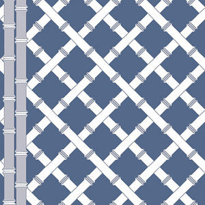 Trellis Azul/Blanco by Gaston Y Daniela Wallcovering