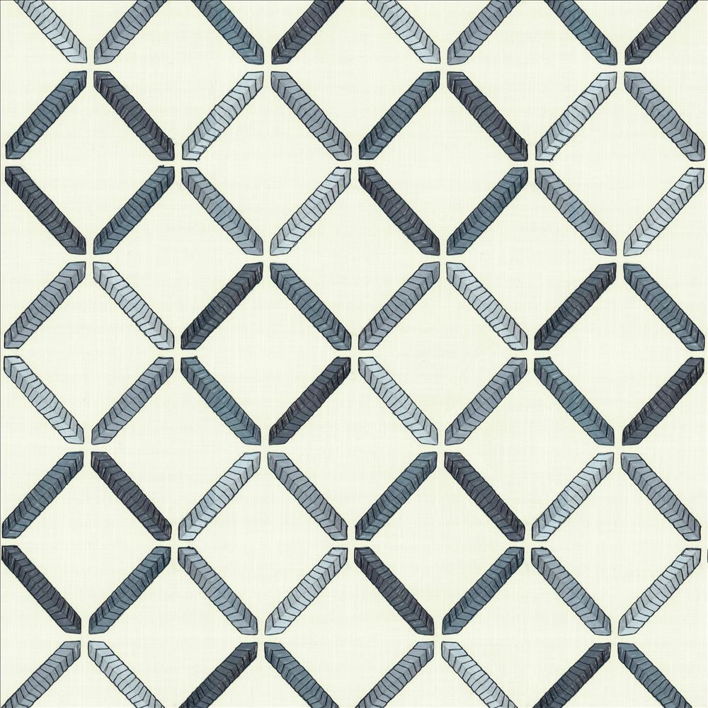 Geo Ribbon Marine by Kasmir Fabric 5156 73% Cotton
27% Polyester
 INDIA 30,000 Wyzenbeek Double Rubs </p><p>Repeat: Horizontal: 9 inches and Vertical: 9 3/8 inches 54 - Fabric Carolina -