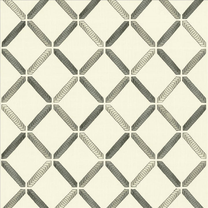 Geo Ribbon Seagull by Kasmir Fabric 5156 73% Cotton
27% Polyester
 INDIA 30,000 Wyzenbeek Double Rubs Horizontal: 9 inches and Vertical: 9 3/8 inches 54 - Fabric Carolina -