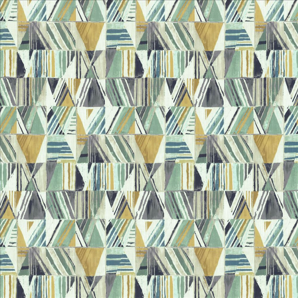 Geometric Bluestone by Kasmir Fabric 1453 100% Cotton
 SOUTH KOREA </p><p>Repeat: Horizontal: 13 4/8 inches and Vertical: 26 4/8 inches 54 - Fabric Carolina -