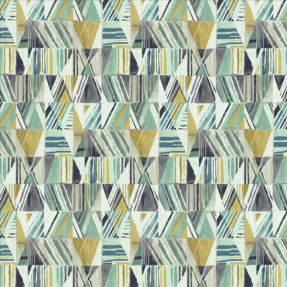 Geometric Bluestone  by Kasmir Fabric See sample 100% Cotton
 SOUTH KOREA 30,000 Wyzenbeek Double Rubs </p><p>Repeat: Horizontal: 13 4/8 inches and Vertical: 26 4/8 inches 54  - Fabric Carolina -