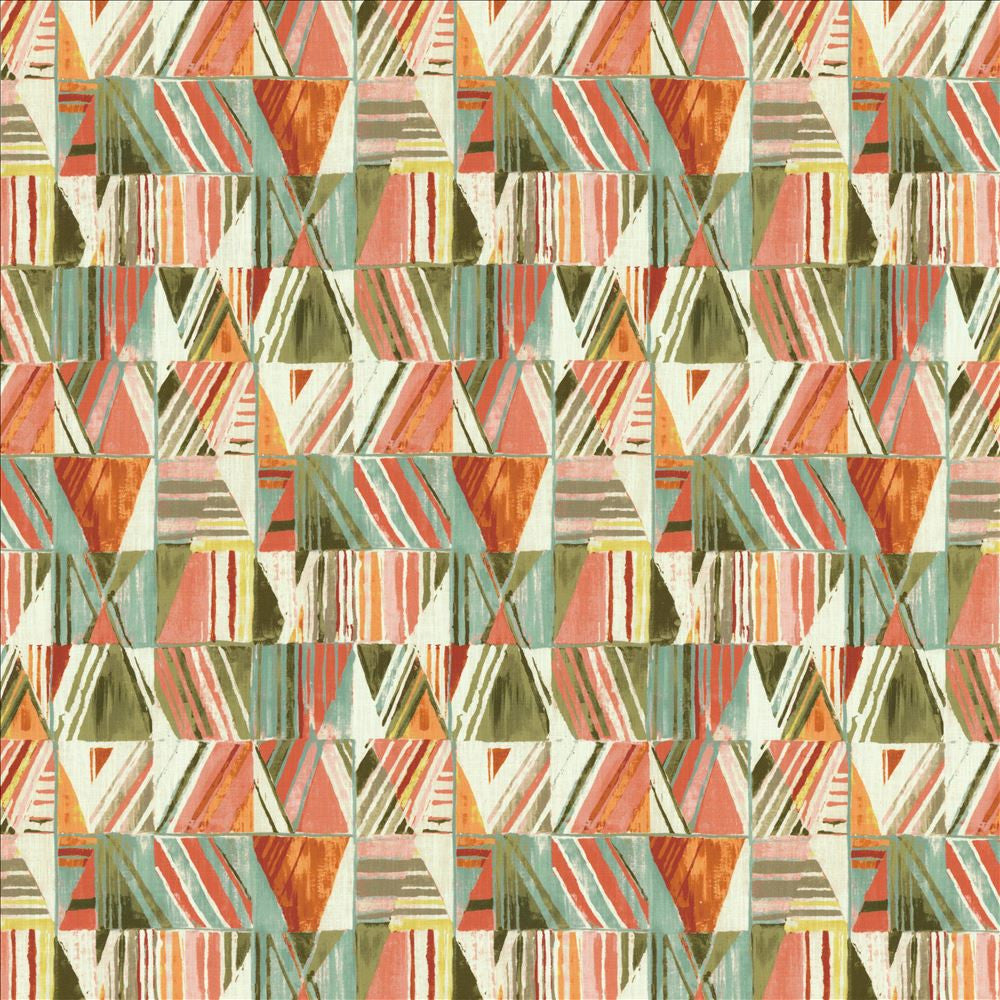 Geometric Coral Isle by Kasmir Fabric 1452 100% Cotton
 SOUTH KOREA 30,000 Wyzenbeek Double Rubs </p><p>Repeat: Horizontal: 13 4/8 inches and Vertical: 26 4/8 inches 54 - Fabric Carolina -