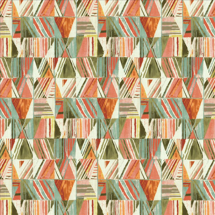 Geometric Coral Isle by Kasmir Fabric 1452 100% Cotton
 SOUTH KOREA </p><p>Repeat: Horizontal: 13 4/8 inches and Vertical: 26 4/8 inches 54 - Fabric Carolina -