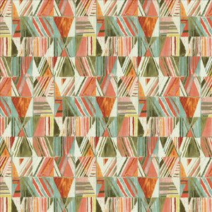 Geometric Coral Isle by Kasmir Fabric