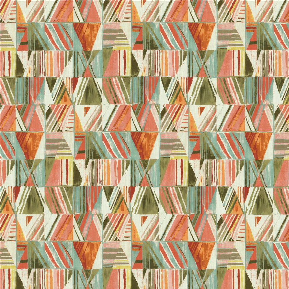 Geometric Coral Isle  by Kasmir Fabric See sample 100% Cotton
 SOUTH KOREA 30,000 Wyzenbeek Double Rubs </p><p>Repeat: Horizontal: 13 4/8 inches and Vertical: 26 4/8 inches 54  - Fabric Carolina -