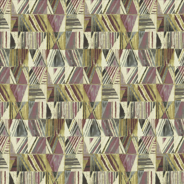 Geometric Plum Berry  by Kasmir Fabric See sample 100% Cotton
 SOUTH KOREA 30,000 Wyzenbeek Double Rubs </p><p>Repeat: Horizontal: 13 4/8 inches and Vertical: 26 4/8 inches 54  - Fabric Carolina -
