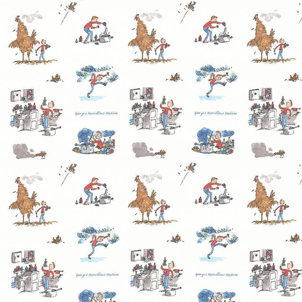 George Marvelous Blue by Kasmir Fabric 1445 100% Cotton TURKEY Not Tested H: 18 1/8 inches, V:25 2/8 inches 55 - Fabric Carolina - Kasmir