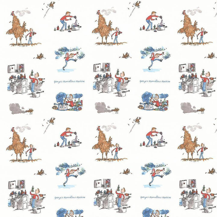 George Marvelous Blue by Kasmir Fabric 1445 100% Cotton TURKEY Not Tested H: 18 1/8 inches, V:25 2/8 inches 55 - Fabric Carolina - Kasmir