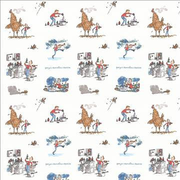 George Marvelous Blue by Kasmir Fabric 1445 100% Cotton TURKEY Not Tested H: 18 1/8 inches, V: 25 2/8 inches 55 - Fabric Carolina - Kasmir