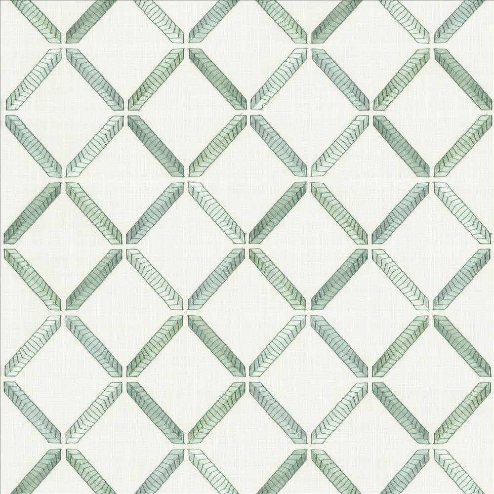 Geo Ribbon Mermaid by Kasmir Fabric 5156 73% Cotton
27% Polyester
 INDIA </p><p>Repeat: Horizontal: 9 inches and Vertical: 9 3/8 inches 54 - Fabric Carolina -