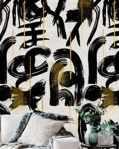 GESTURAL ABSTRACTION White Wallpaper (WP20332) by Mind The Gap