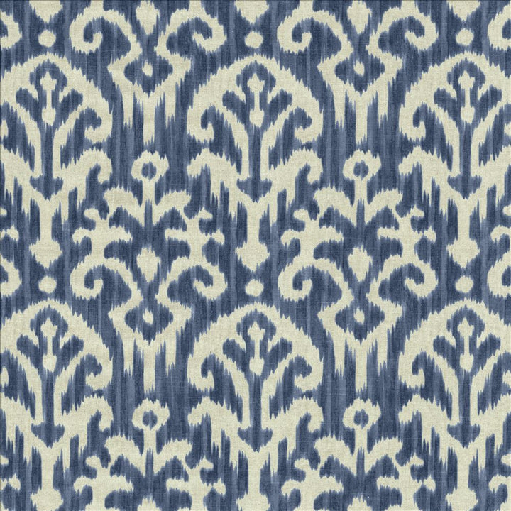 Gianna Ikat Royal  by Kasmir Fabric See sample 55% Linen
45% Rayon
 USA 15,000 Wyzenbeek Double Rubs </p><p>Repeat: Horizontal: 13 4/8 inches and Vertical: 16 5/8 inches 54  - Fabric Carolina -
