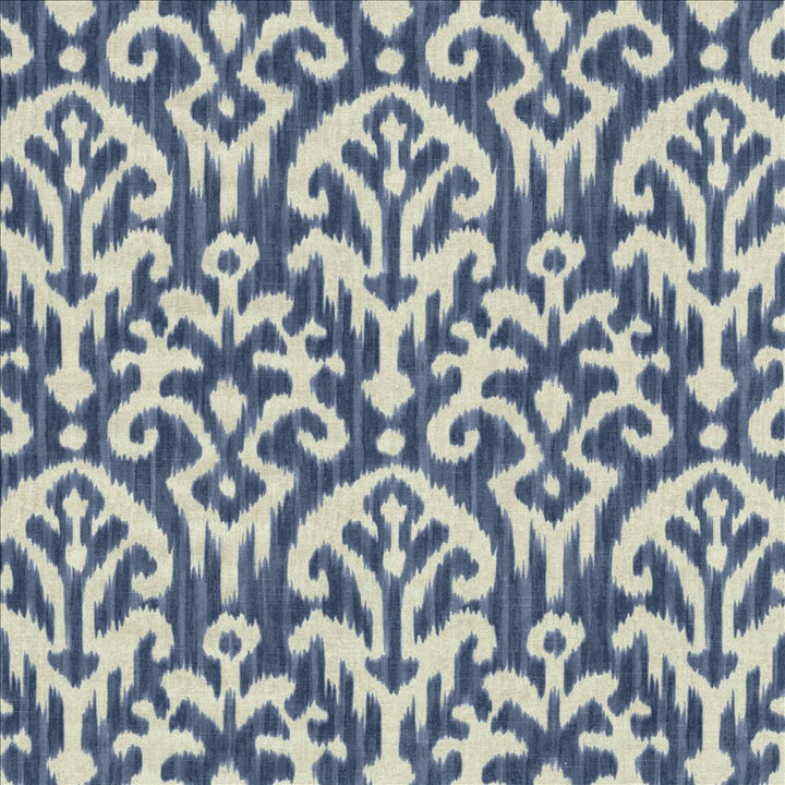 Gianna Ikat Royal by Kasmir Fabric 1458 55% Linen
45% Rayon
 USA 15,000 Wyzenbeek Double Rubs </p><p>Repeat: Horizontal: 13 4/8 inches and Vertical: 16 5/8 inches 54 - Fabric Carolina -