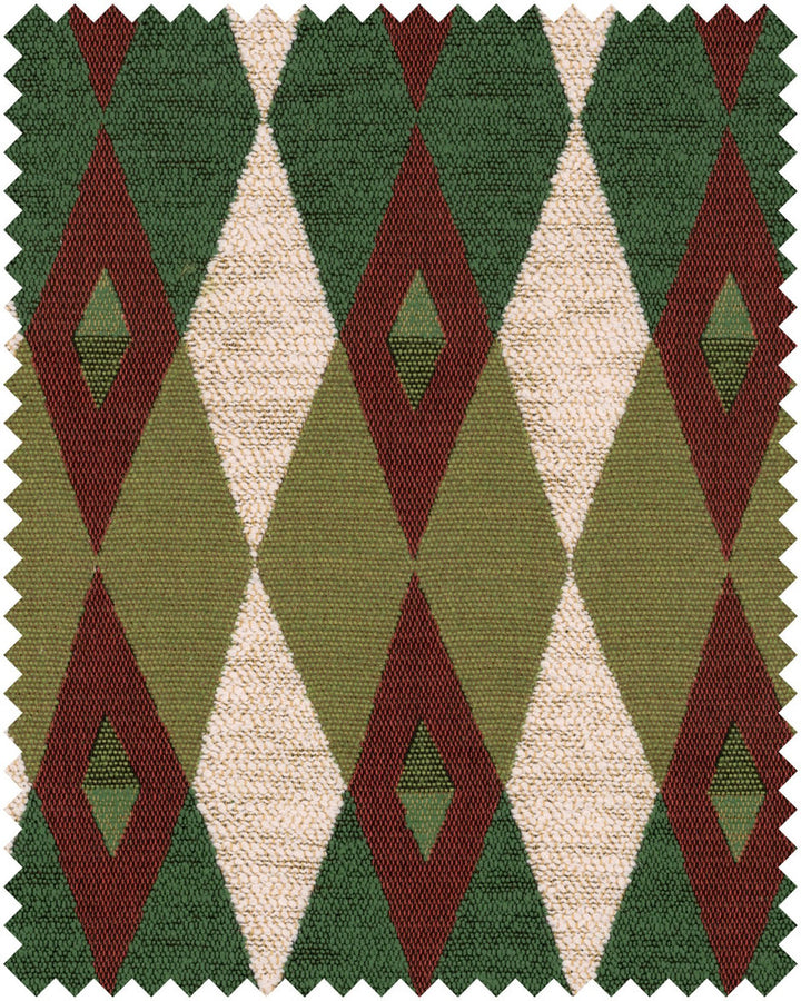 GIARDINO Woven Fabric (FB00144) by Mind The Gap | FB00144 | LA DOLCE VITA | Green, Red | Fabric Carolina | https://www.fabriccarolina.com/