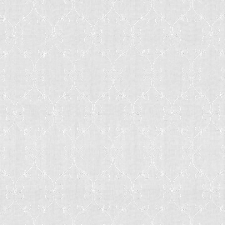 Gidget Scroll White by Kasmir Fabric 5012 100% Polyester
 TURKEY Not Tested Horizontal: 3 2/8 inches and Vertical: 6 2/8 inches 51 - Fabric Carolina -