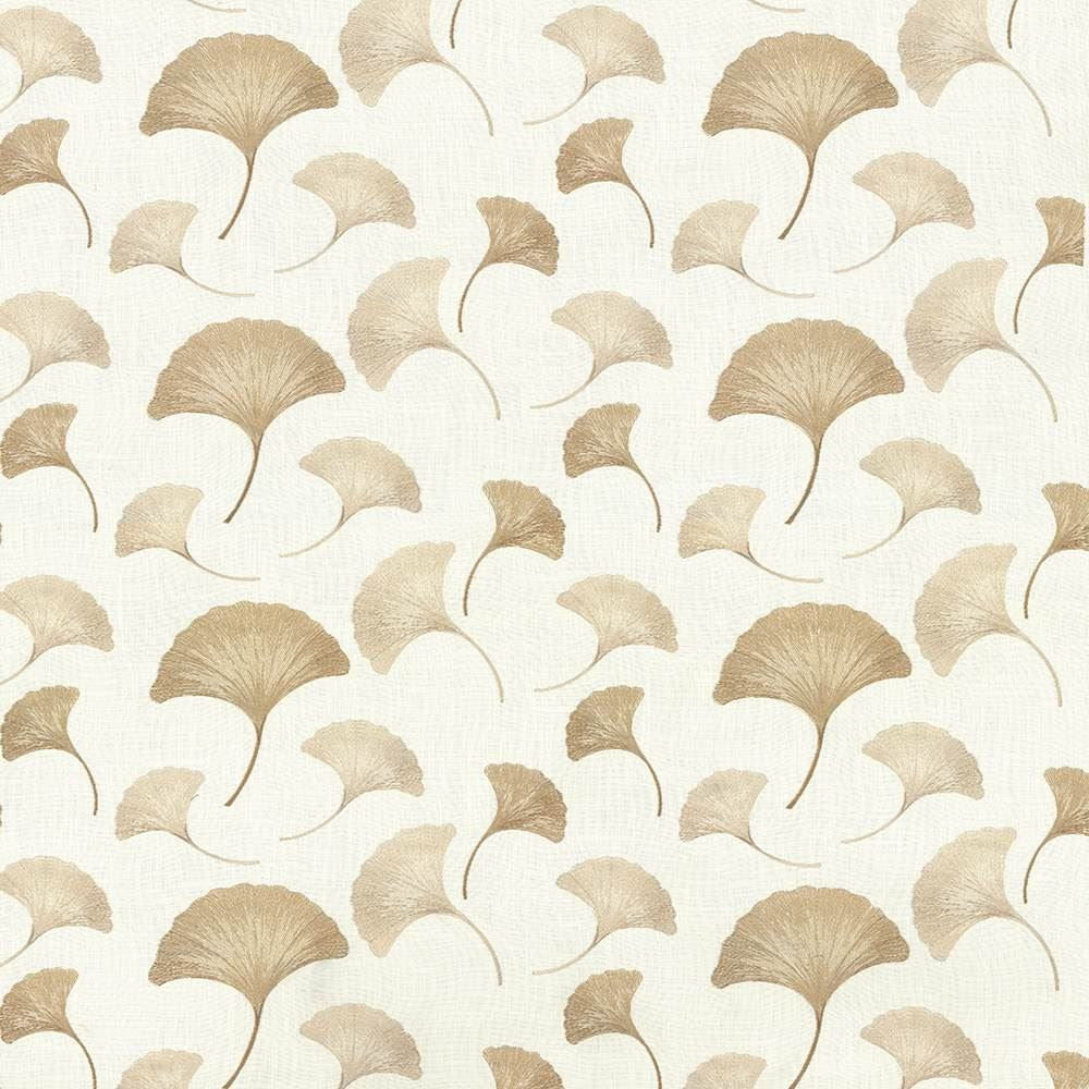 Ginkgo Fantasy Parchment  by Kasmir Fabric 1437 70% Viscose 30% Linen Embroidery 100% Viscose  INDIA  </p><p>Repeat: Horizontal: 17 inches and Vertical: 9 inches 51  - Fabric Carolina -