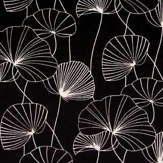 Ginkgo Night 2507311002 by Carole Fabric Exclusive Prints Charming 100% LINEN CHINA H: 12" V, 18 1/4" H  54" Minimum (See sample for specifics) - Fabric Carolina - Carole Exclusive