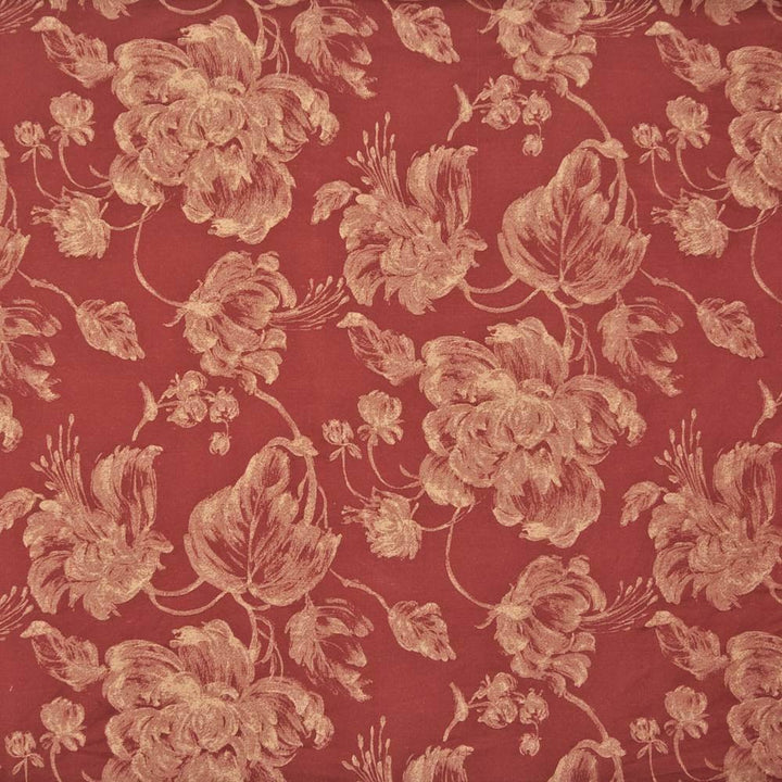 Giverny Coral by Kasmir Fabric 1384 67% Polyester 33% Viscose ITALY 7,000 Martindale Cycles H: 27 7/8 inches, V:29 3/8 inches 54 - 55 - Fabric Carolina - Kasmir
