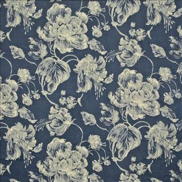 Giverny Twilight by Kasmir Fabric 1385 67% Polyester 33% Viscose ITALY 7,000 Martindale Cycles H: 27 7/8 inches, V: 29 3/8 inches 54 - 55 - Fabric Carolina - Kasmir