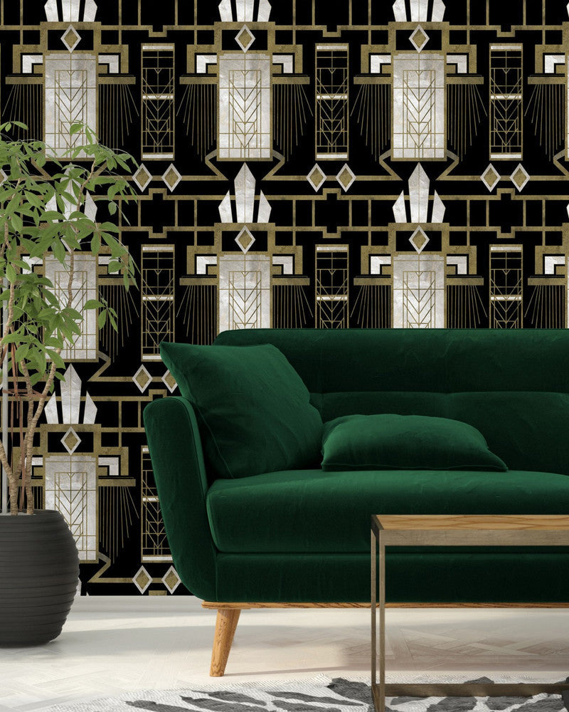 Glamour Dark by Mind the Gap Designer Wallpaper PREMIUM DESIGNER WALLPAPER COLLECTION Non-woven Made in Europe Paste the wall 3 rolls x 20.5 x 3.25 yards - Swanky Fabrics -