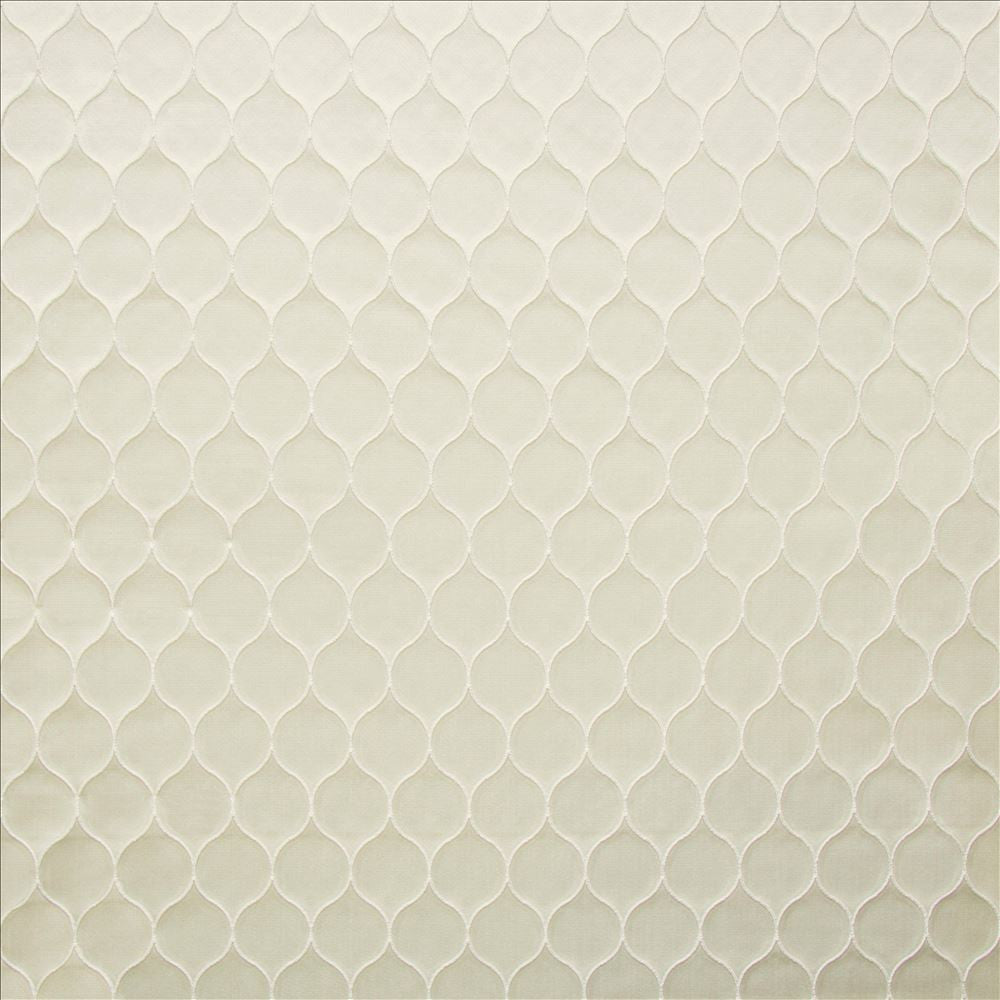 Glensheen White by Kasmir Fabric 5147 100% Polyester INDIA Not Tested Horizontal: 1 1/8 inches and Vertical: 2 inches 54 - Fabric Carolina -
