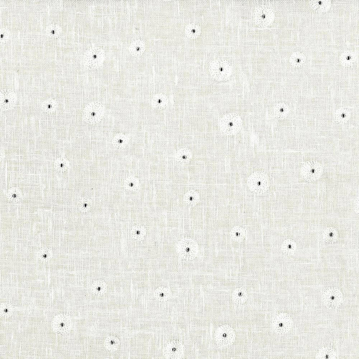 Glitz Eggshell by Kasmir Fabric 1443 100% Linen Embroidery Contents 100% Viscose CHINA Not Tested H: 10 6/8 inches, V:11 6/8 inches 57 - Fabric Carolina - Kasmir