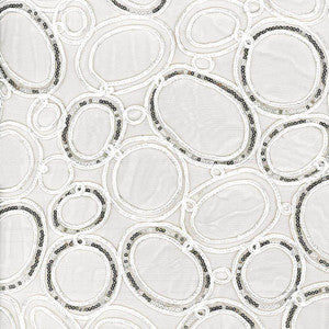 Glitz N Glam White  by Kasmir Fabric