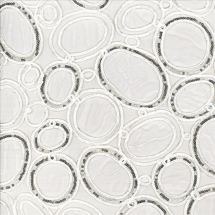 Glitz N Glam White  by Kasmir Fabric See sample 100% Polyester
Embroidery
100% Polyester
 CHINA Not Tested </p><p>Repeat: Horizontal: 17 inches and Vertical: 15 inches 53  - Fabric Carolina -