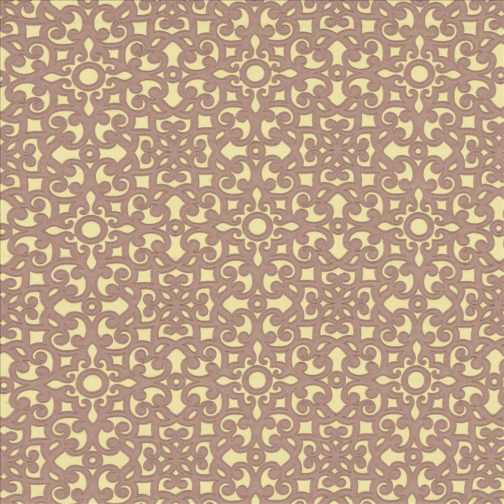 Glory Days Mauve  by Kasmir Fabric See sample 52% Cotton
48% Polyester
 INDIA Not Tested </p><p>Repeat: Horizontal: 8 6/8 inches and Vertical: 10 inches 51  - Fabric Carolina -