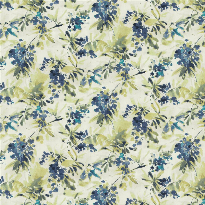 Graceful Bloom Blue by Kasmir Fabric 1453 100% Cotton
 INDIA 9,000 Wyzenbeek Double Rubs Horizontal: 27 inches and Vertical: 16 inches 54 - Fabric Carolina -
