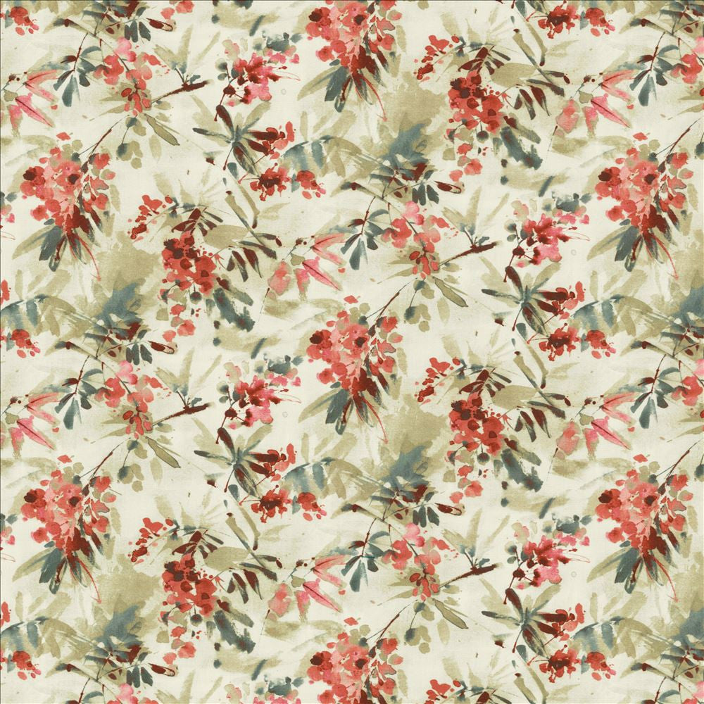 Graceful Bloom Pink  by Kasmir Fabric See sample 100% Cotton
 INDIA 9,000 Wyzenbeek Double Rubs </p><p>Repeat: Horizontal: 27 inches and Vertical: 16 inches 54  - Fabric Carolina -