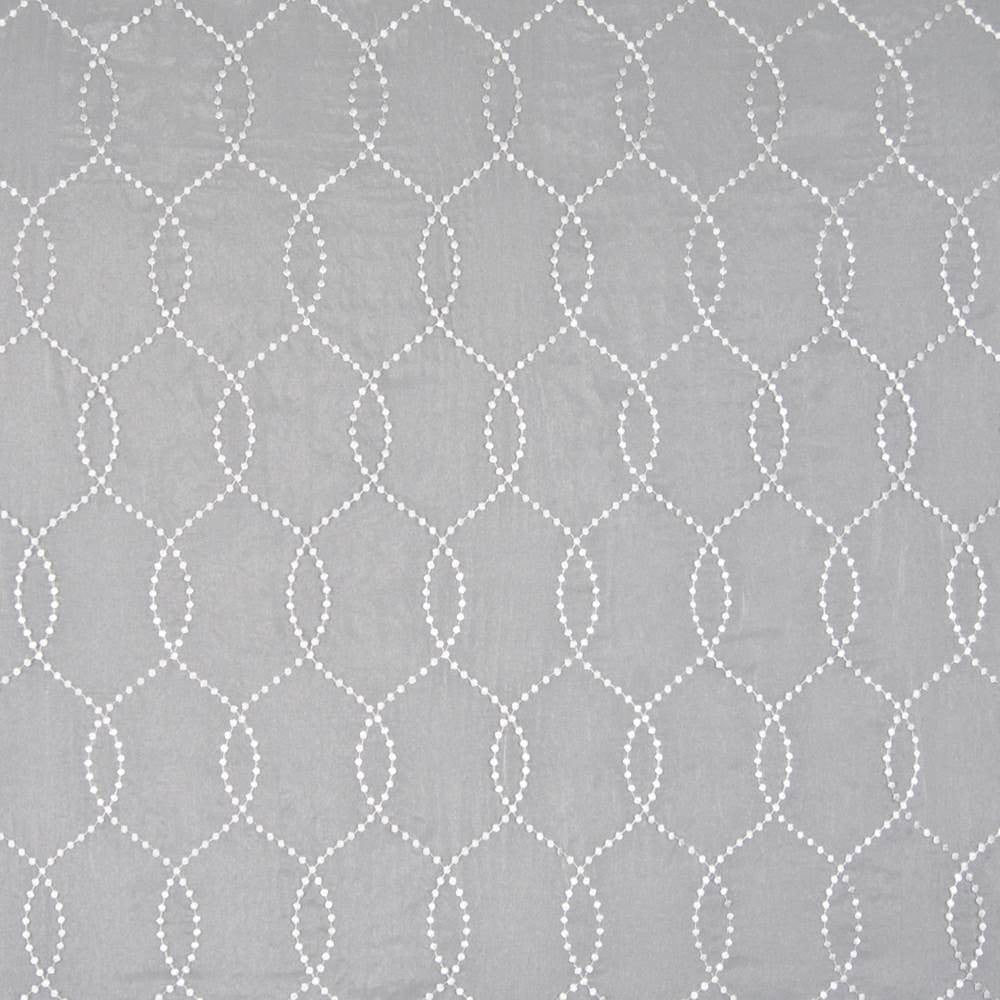 Graceful White by Kasmir Fabric 1374 100% Polyester TURKEY Not Tested H: 4 2/8 inches, V:9 7/8 inches 114 - Fabric Carolina - Kasmir