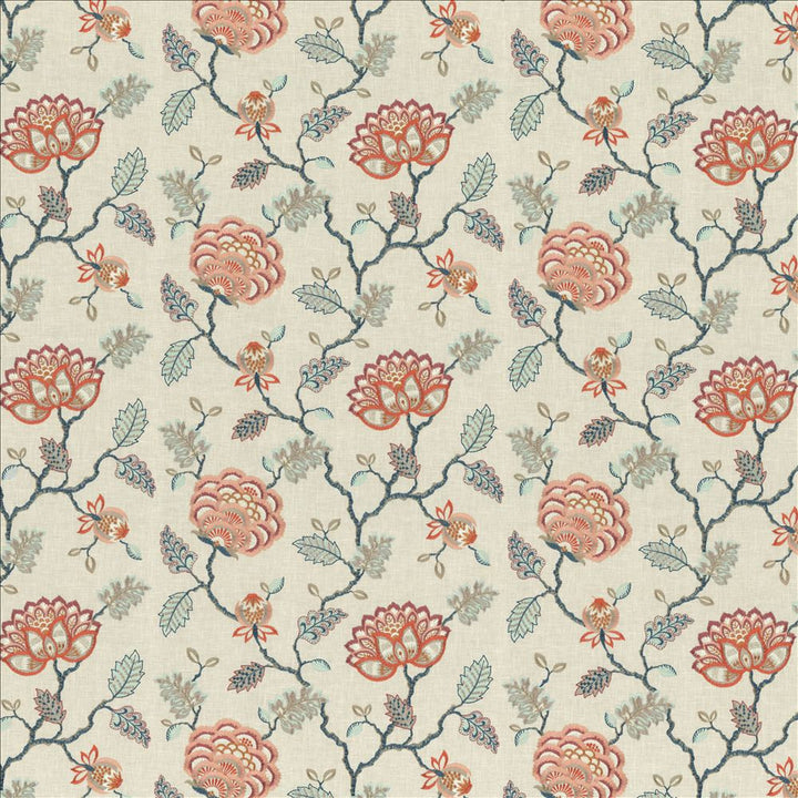 Grand Bouquet Sorbet by Kasmir Fabric 1468 52% Polyester
48% Cotton
 INDIA 12,000 Wyzenbeek Double Rubs </p><p>Repeat: Horizontal: 17 inches and Vertical: 12 4/8 inches 54 - Fabric Carolina -