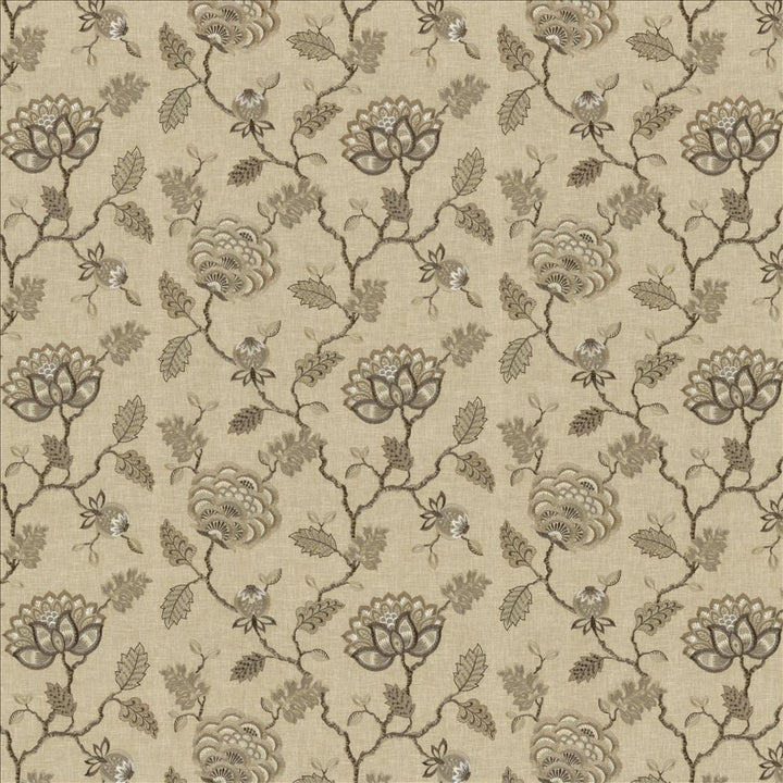 Grand Bouquet Travertine by Kasmir Fabric 1462 52% Polyester
48% Cotton
 INDIA 12,000 Wyzenbeek Double Rubs </p><p>Repeat: Horizontal: 17 inches and Vertical: 12 4/8 inches 54 - Fabric Carolina -