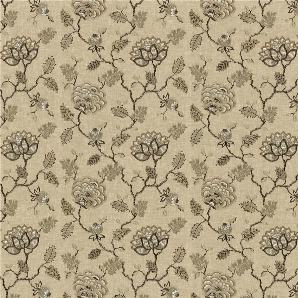 Grand Bouquet Travertine by Kasmir Fabric 1462 52% Polyester
48% Cotton
 INDIA </p><p>Repeat: Horizontal: 17 inches and Vertical: 12 4/8 inches 51 - Fabric Carolina -