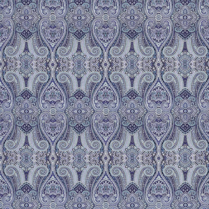 Grand Paisley Delft by Kasmir Fabric 5081 100% Cotton CHINA 51,000 Wyzenbeek Double Rubs H: 13 4/8 inches, V:25 2/8 inches 54 - Fabric Carolina - Kasmir