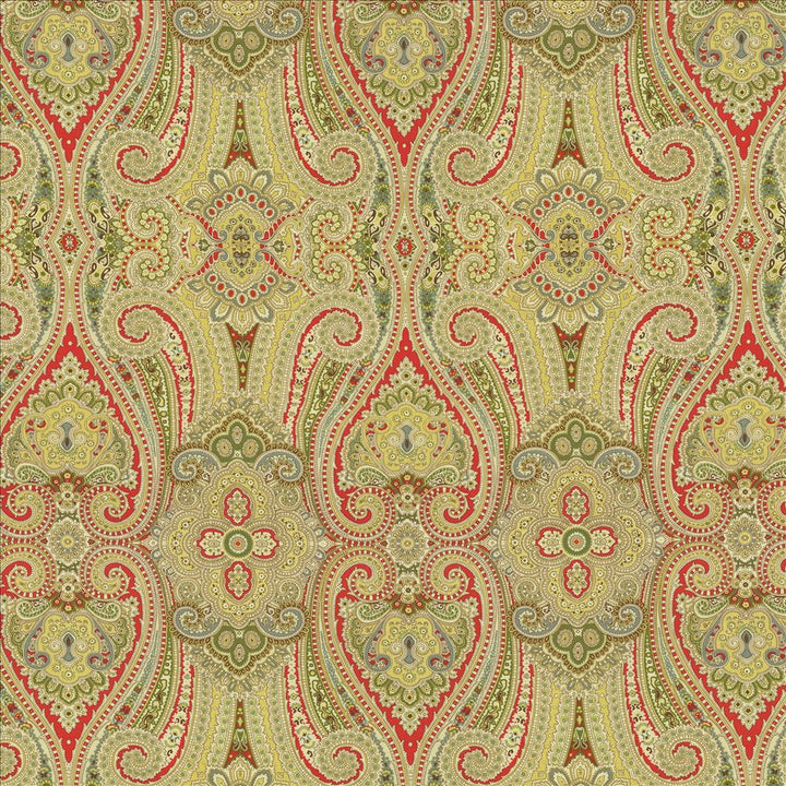Grand Paisley Honeysuckle by Kasmir Fabric 5079 100% Cotton
 CHINA </p><p>Repeat: Horizontal: 13 4/8 inches and Vertical: 25 2/8 inches 54 - Fabric Carolina -