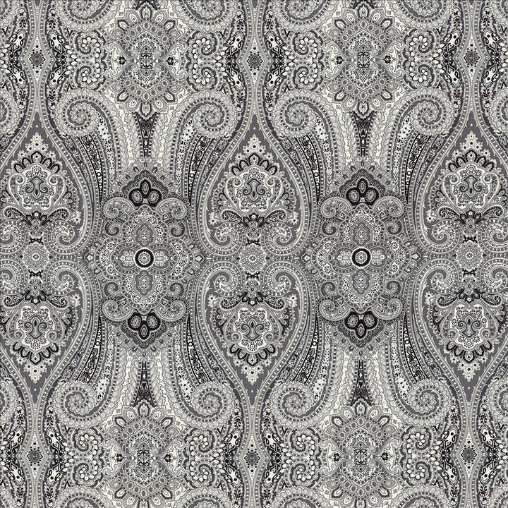 Grand Paisley Licorice by Kasmir Fabric 5078 100% Cotton
 CHINA 51,000 Wyzenbeek Double Rubs </p><p>Repeat: Horizontal: 13 4/8 inches and Vertical: 25 2/8 inches 54 - Fabric Carolina -