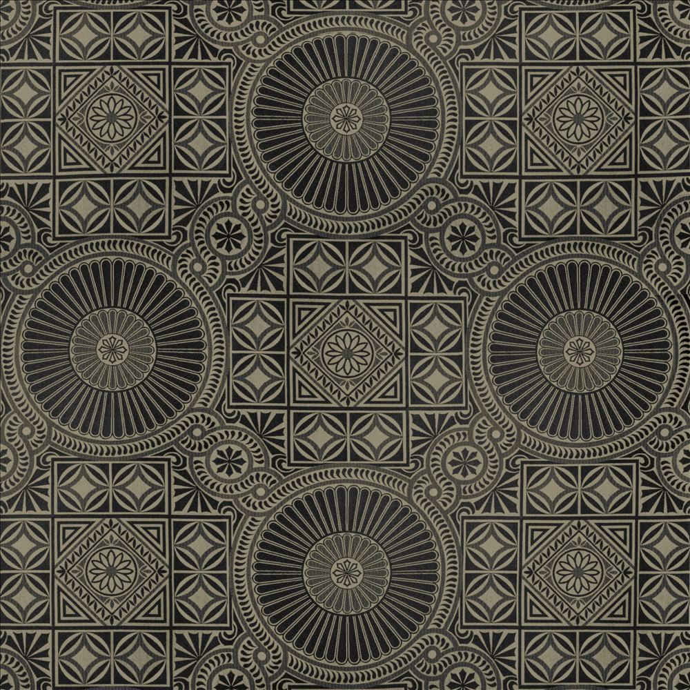 Grande Mosaic Jet by Kasmir Fabric 5118 100% Polyester
 USA </p><p>Repeat: Horizontal: 29 2/8 inches and Vertical: 30 inches 53 - Fabric Carolina -