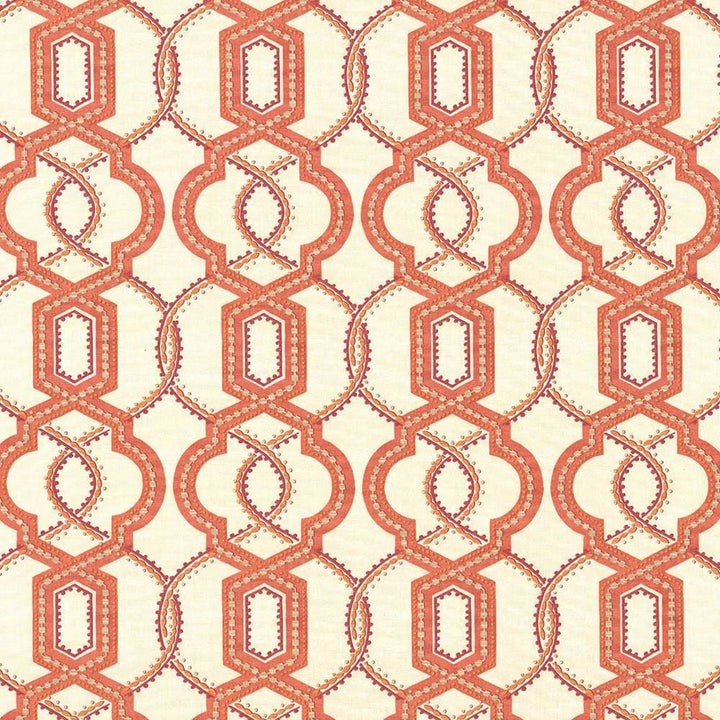 Grandover Coral by Kasmir Fabric 5106 100% Cotton
 USA 15,000 Wyzenbeek Double Rubs Horizontal: 9 inches and Vertical: 13 4/8 inches 54 - Fabric Carolina -