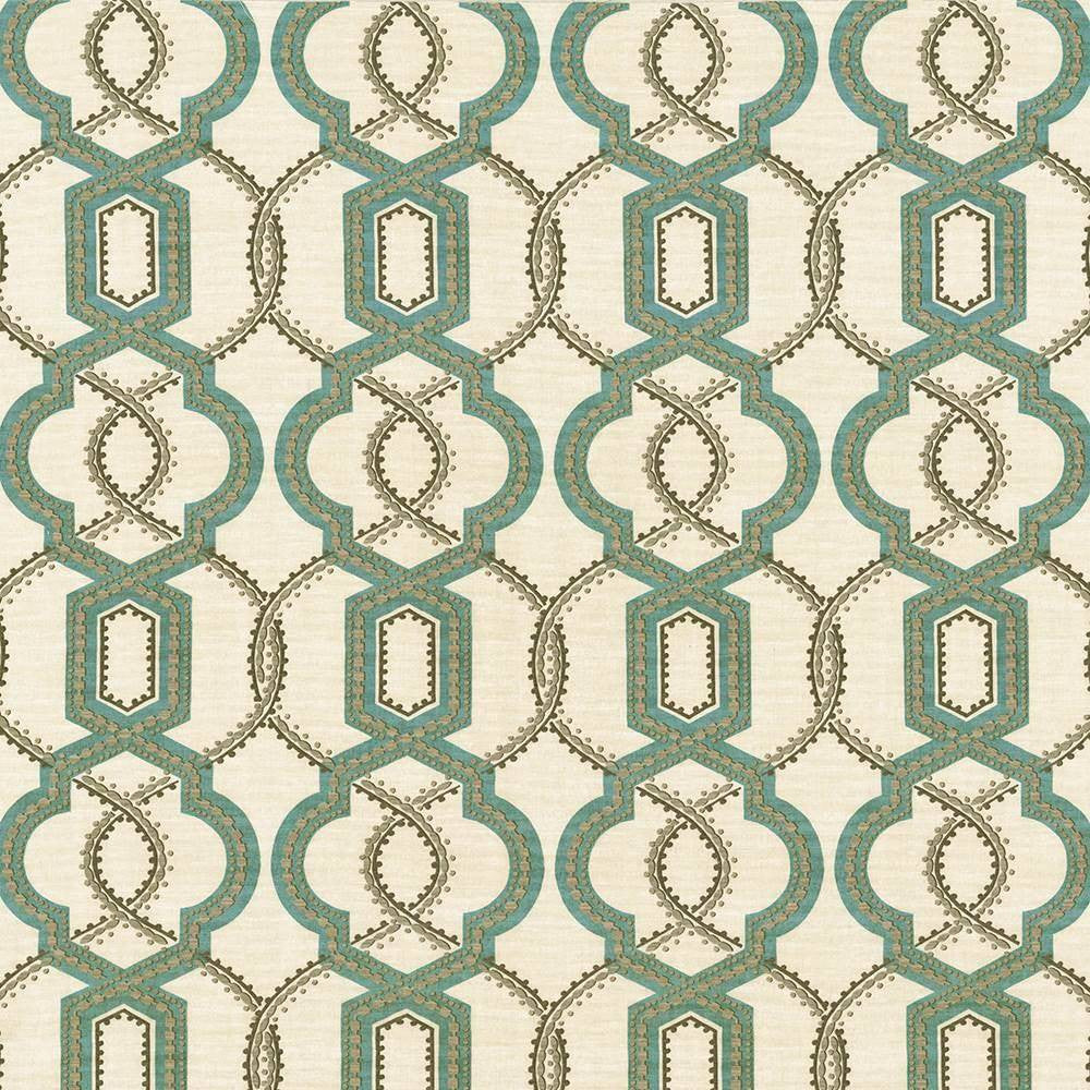 Grandover Robins Egg by Kasmir Fabric 5107 100% Cotton USA H: 9 inches, V:13 4/8 inches 54 - Fabric Carolina - Kasmir