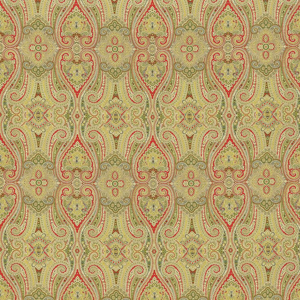 Grand Paisley Honeysuckle by Kasmir Fabric 5079 100% Cotton
 CHINA </p><p>Repeat: Horizontal: 13 4/8 inches and Vertical: 25 2/8 inches 54 - Fabric Carolina -
