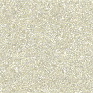 Graphic Paisley White by Kasmir Fabric