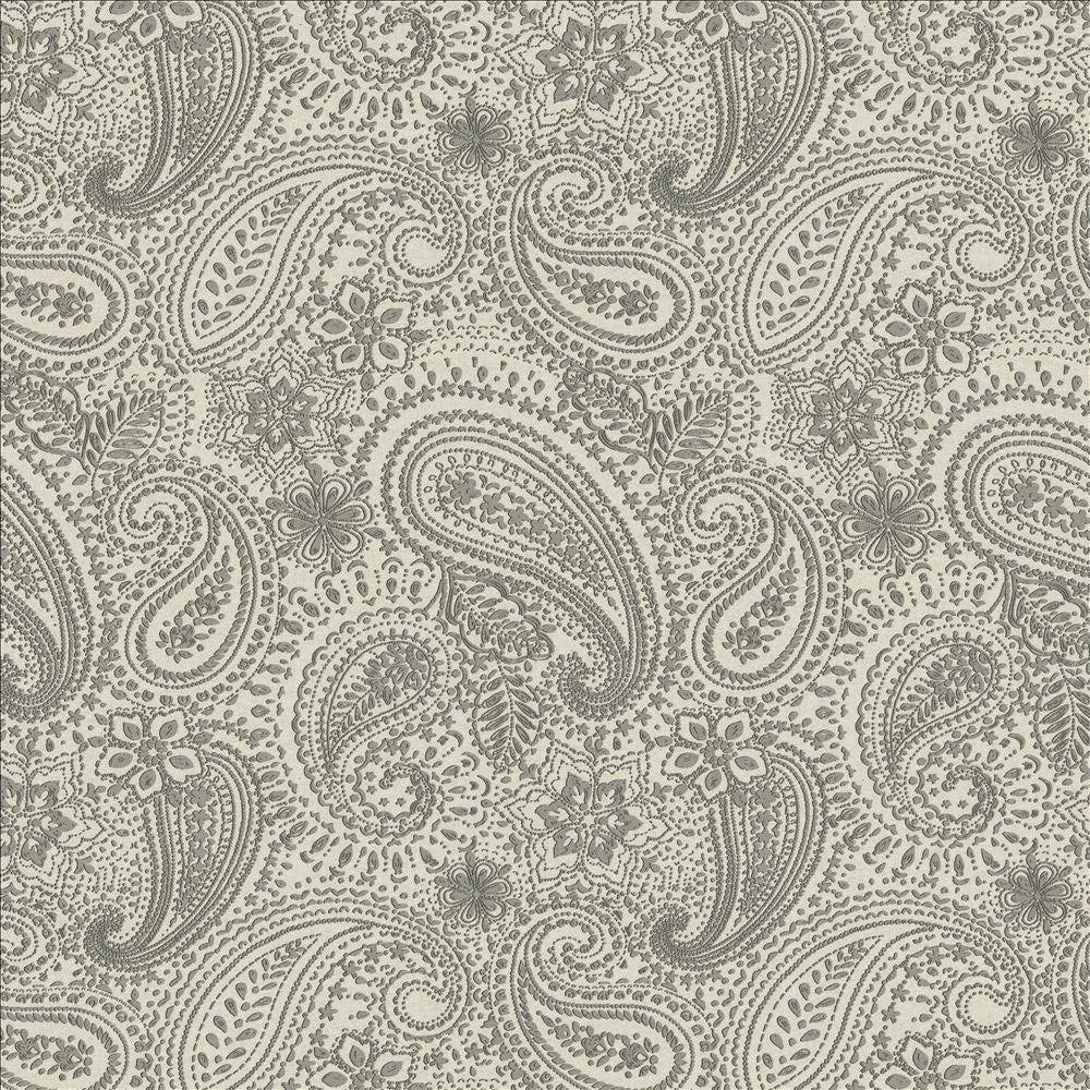 Graphic Paisley Grey by Kasmir Fabric 1451 90% Cotton
10% Polyester
 FRANCE </p><p>Repeat: Horizontal: 17 7/8 inches and Vertical: 24 inches 53 - Fabric Carolina -