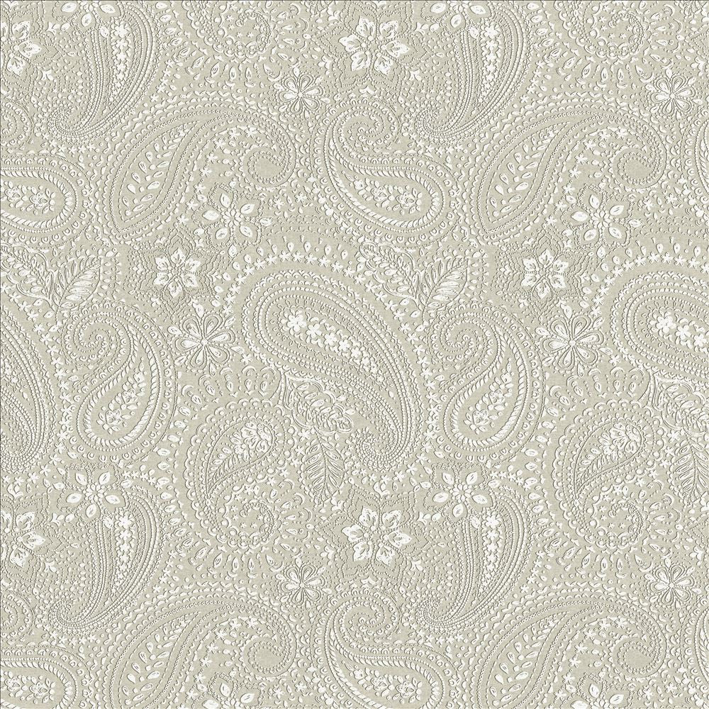 Graphic Paisley White by Kasmir Fabric 1451 90% Cotton
10% Polyester
 FRANCE </p><p>Repeat: Horizontal: 17 7/8 inches and Vertical: 24 inches 53 - Fabric Carolina -