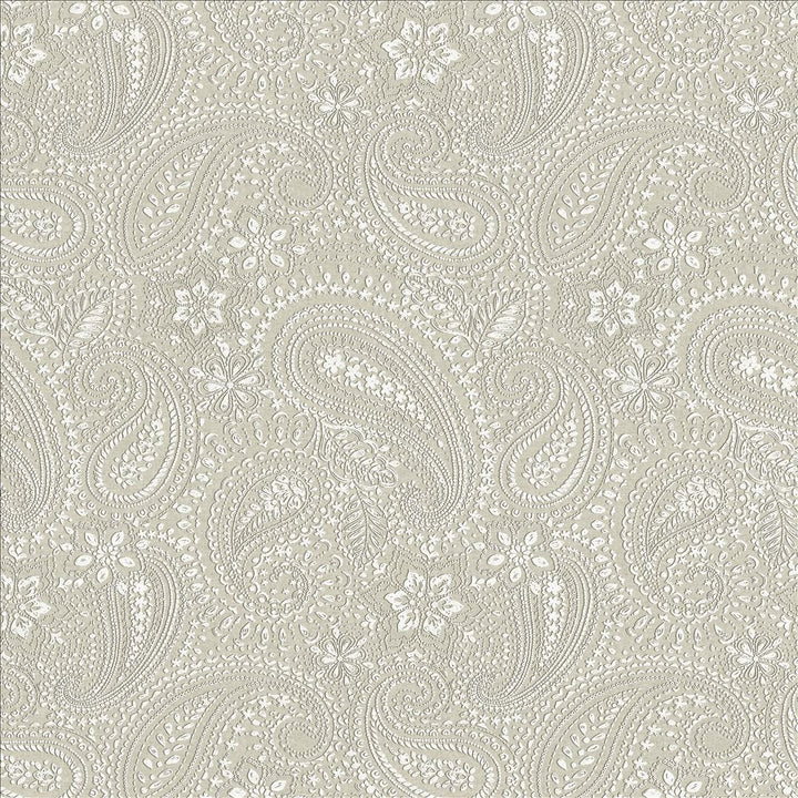 Graphic Paisley White by Kasmir Fabric 1451 90% Cotton
10% Polyester
 FRANCE </p><p>Repeat: Horizontal: 17 7/8 inches and Vertical: 24 inches 53 - Fabric Carolina -