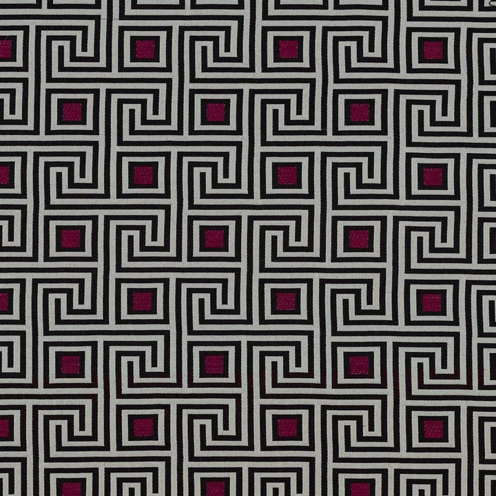 Greek Key Aubergine by Kasmir Fabric 1423 82% Polyester
18% Rayon
 USA </p><p>Repeat: Horizontal: 4 4/8 inches and Vertical: 4 2/8 inches 56 - 57 - Fabric Carolina -