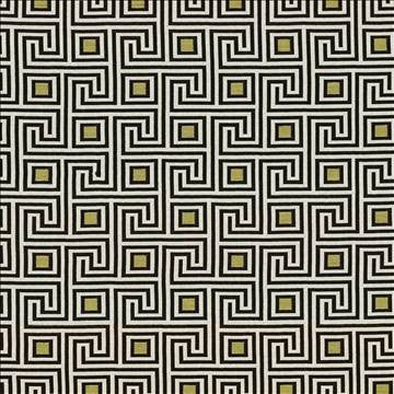 Greek Key Noir by Kasmir Fabric 1424 82% Polyester 18% Rayon USA 51,000 Wyzenbeek Double Rubs H: 4 4/8 inches, V: 4 2/8 inches 56 - 57 - Fabric Carolina - Kasmir