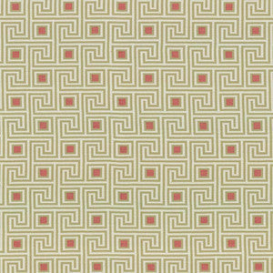 Greek Key Watermelon by Kasmir Fabric