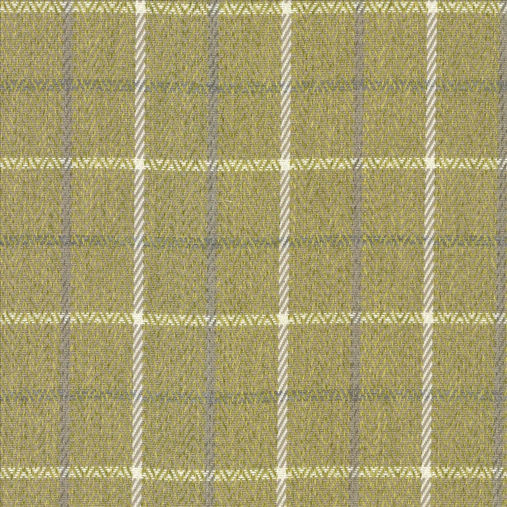 Greenway Plaid Chartreuse by Kasmir Fabric 5090 100% Polyester
 CHINA 51,000 Wyzenbeek Double Rubs Horizontal: 2 6/8 inches and Vertical: 2 6/8 inches 54 - Fabric Carolina -